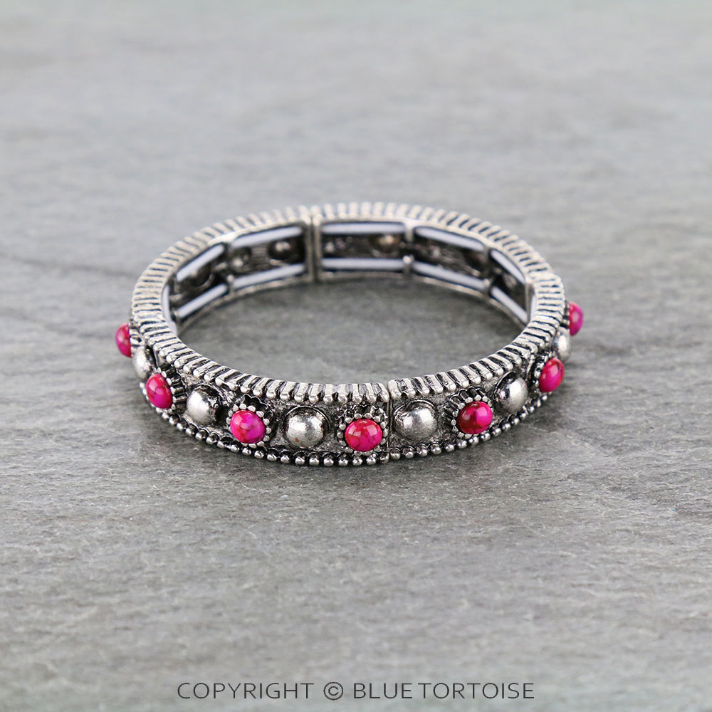 Western Style Stone Stretch Bracelet