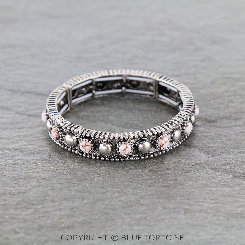 Western Style Stone Stretch Bracelet