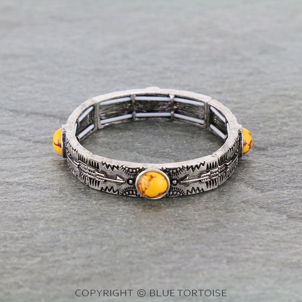 Western Style Stone Stretch Bracelet
