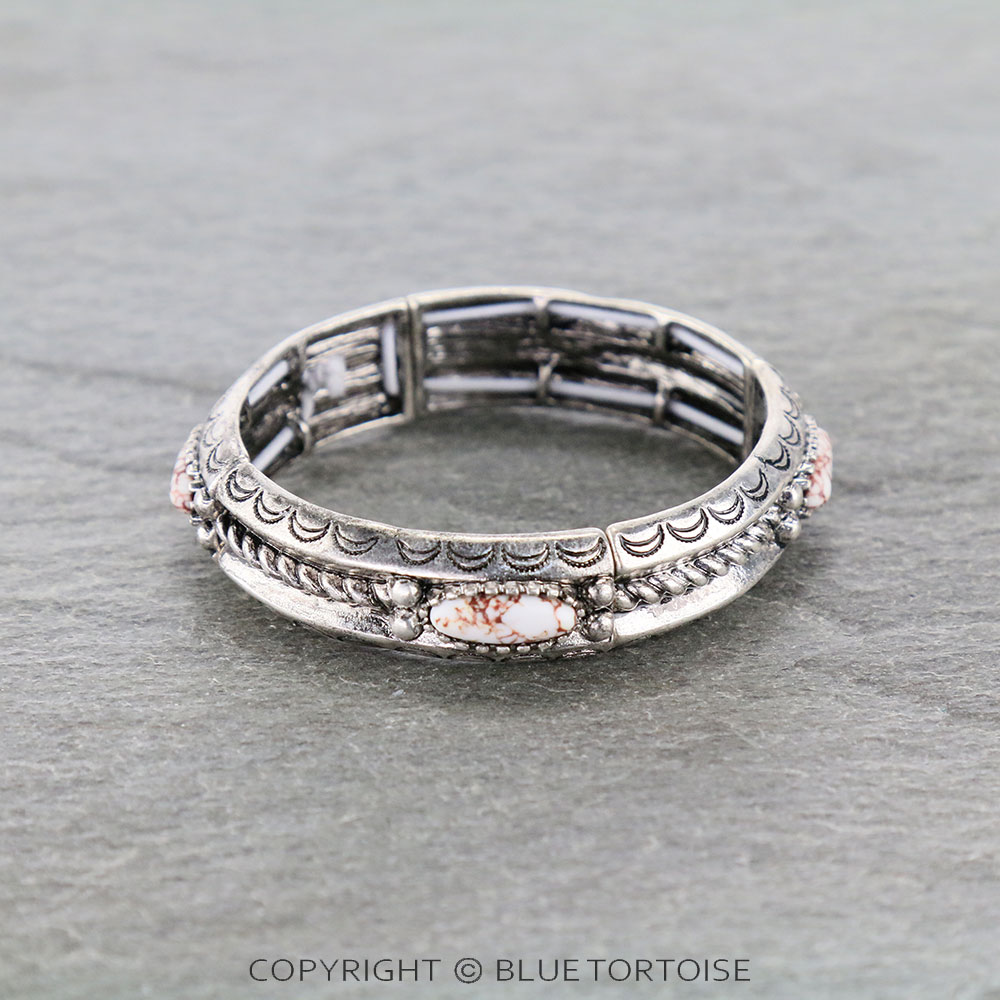 Western Style Stone Stretch Bracelet