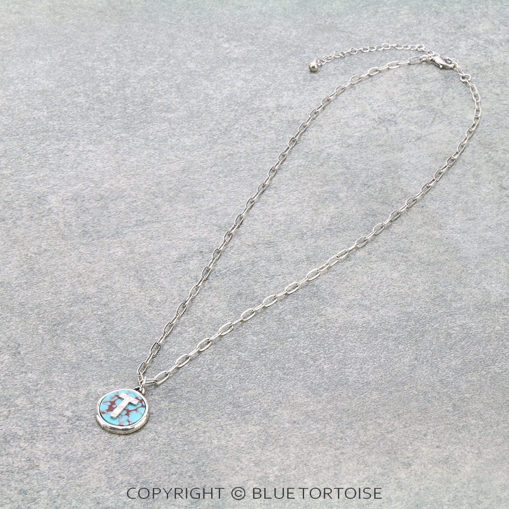 Initial T Pendant Necklace
