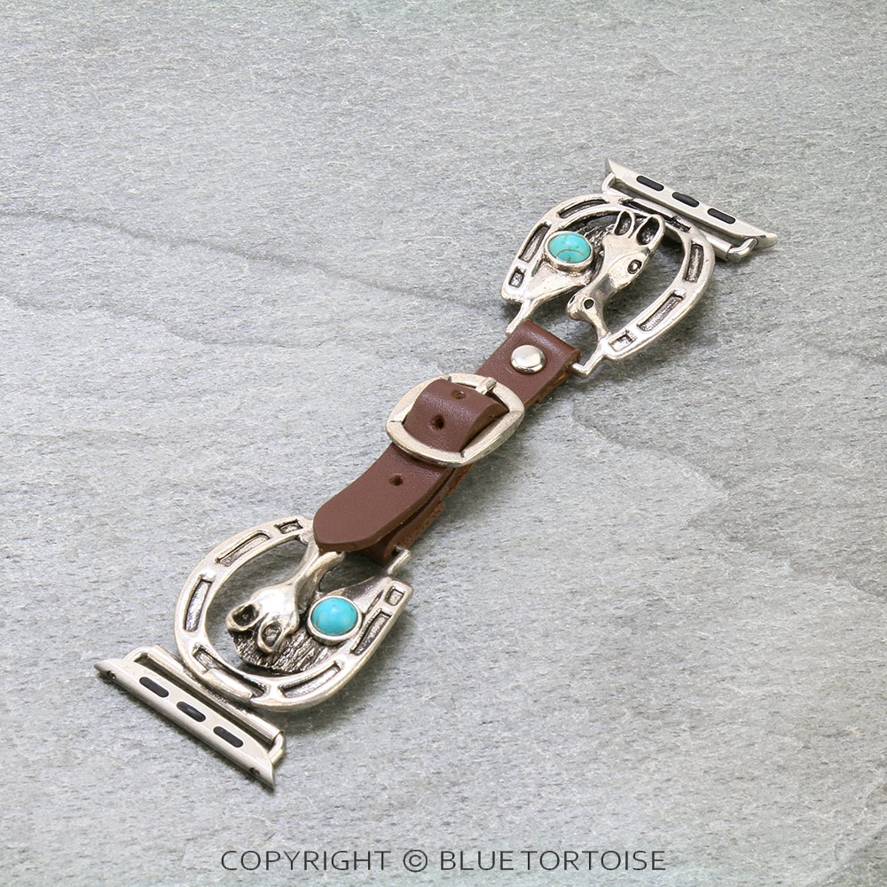 Large Western Horseshoe Apple Watch Leather Band