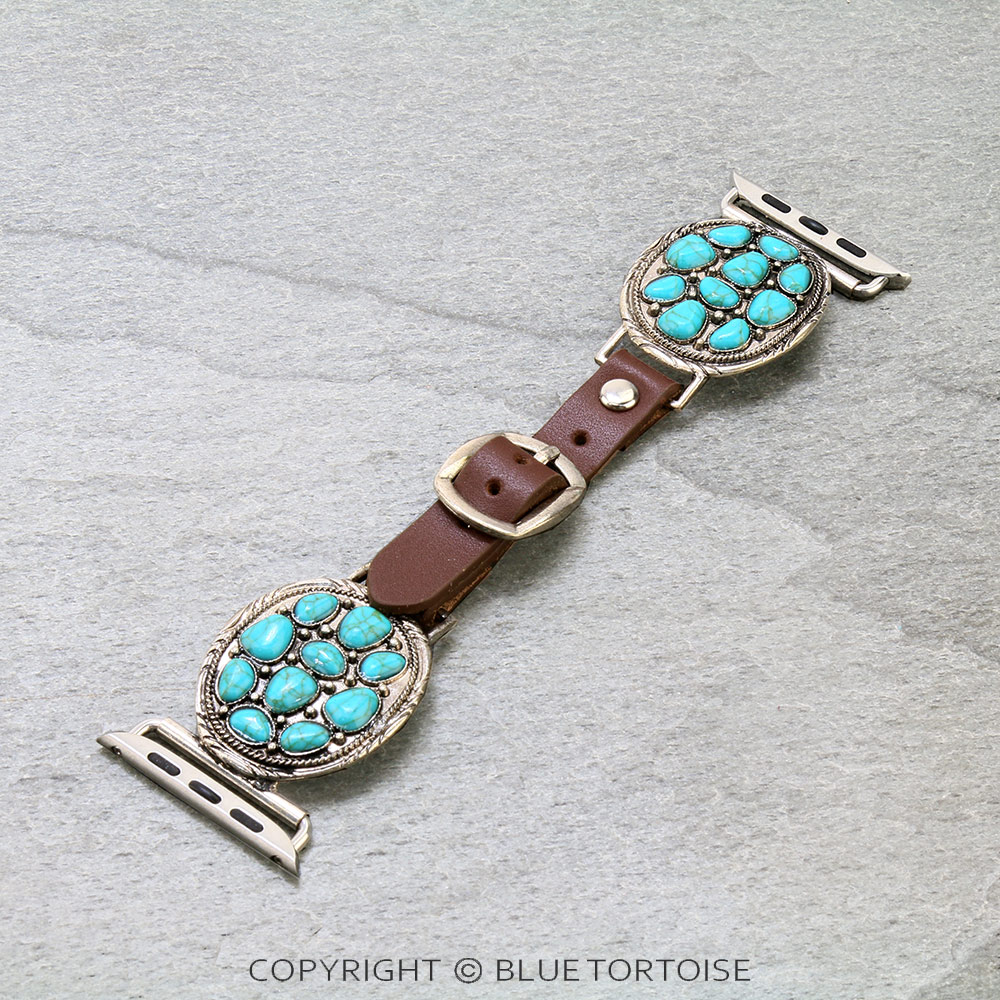 Large Western Style Apple Watch Leather Band