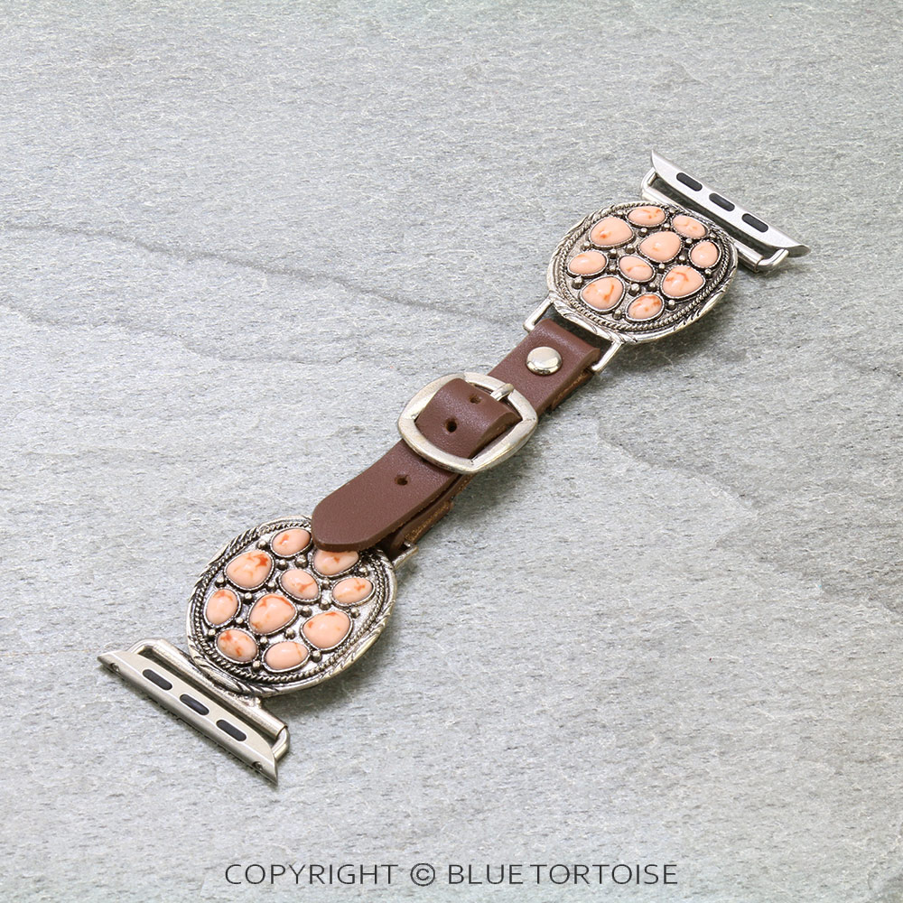 Large Western Style Apple Watch Leather Band