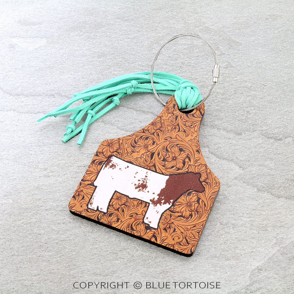 Western Cow Luggage Tag