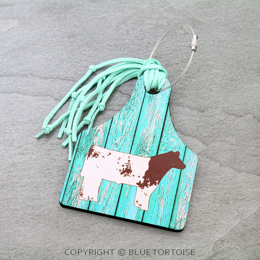 Western Cow Luggage Tag