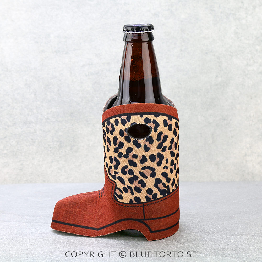 Leopard Boot Skinny Bottle Drink Sleeve/Cooler - Image 2