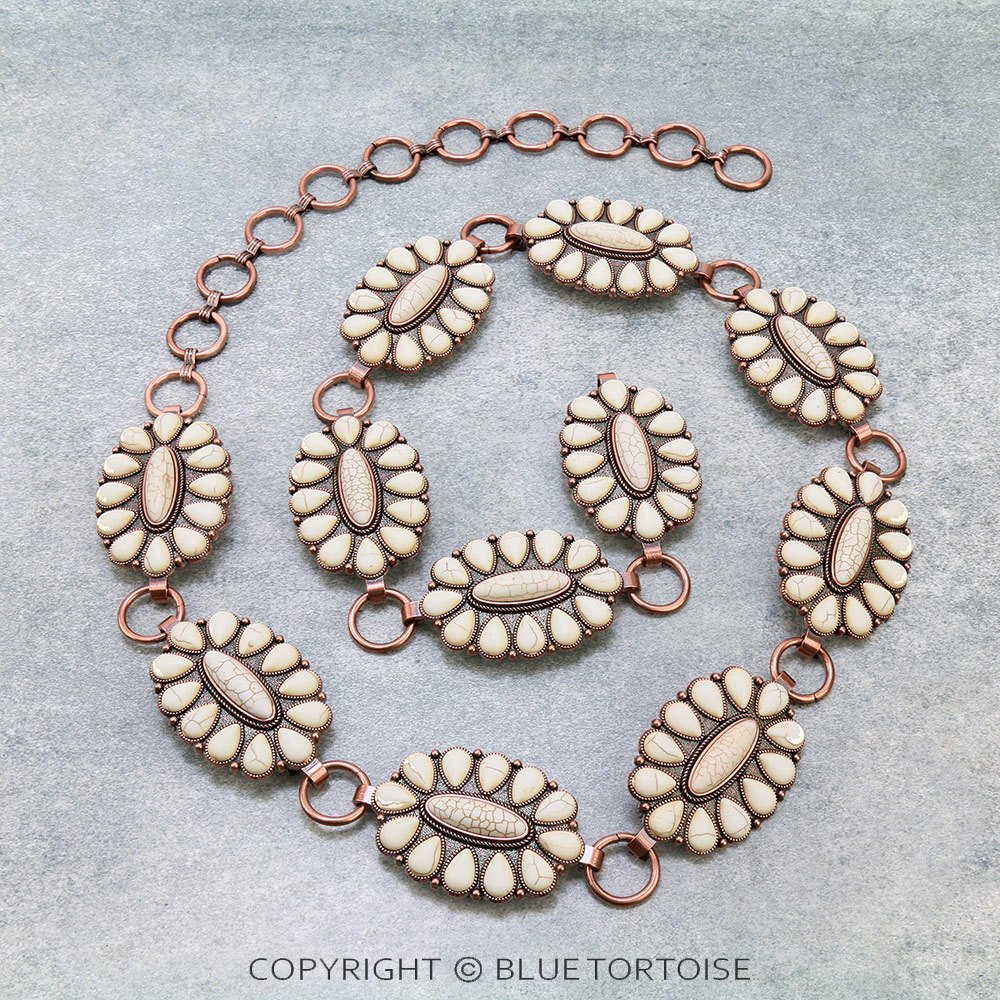 Western Concho with Stone Belt L/XL