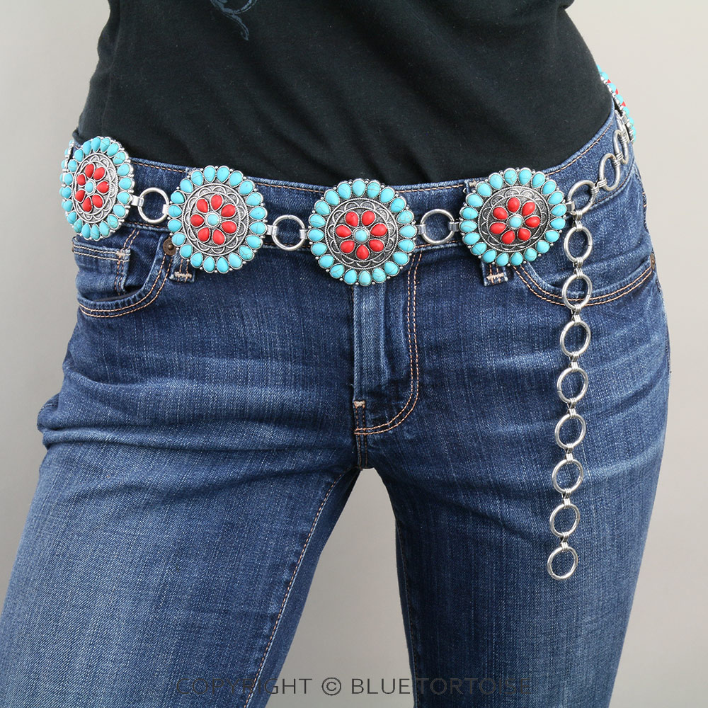 Western Concho with Stone Belt S/M - Image 2