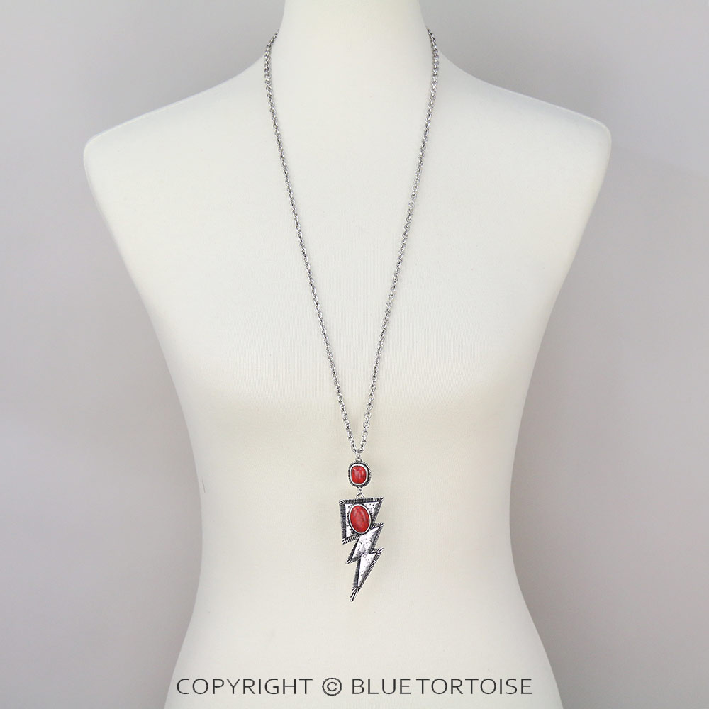 Lightning Pendant Long Necklace - Image 2