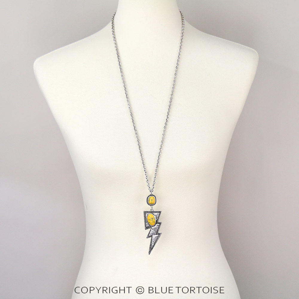 Lightning Pendant Long Necklace - Image 2