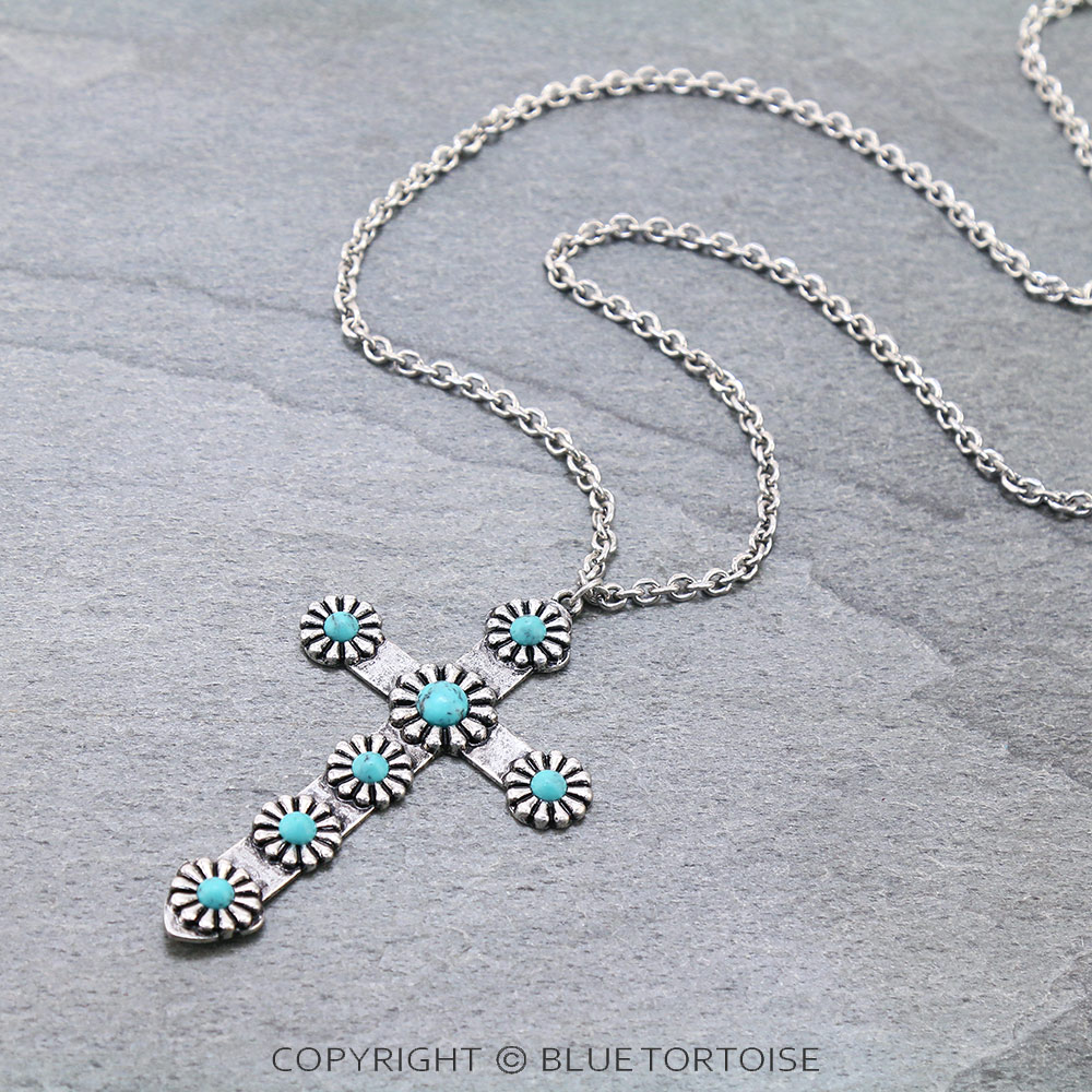 Cross Pendant Long Necklace