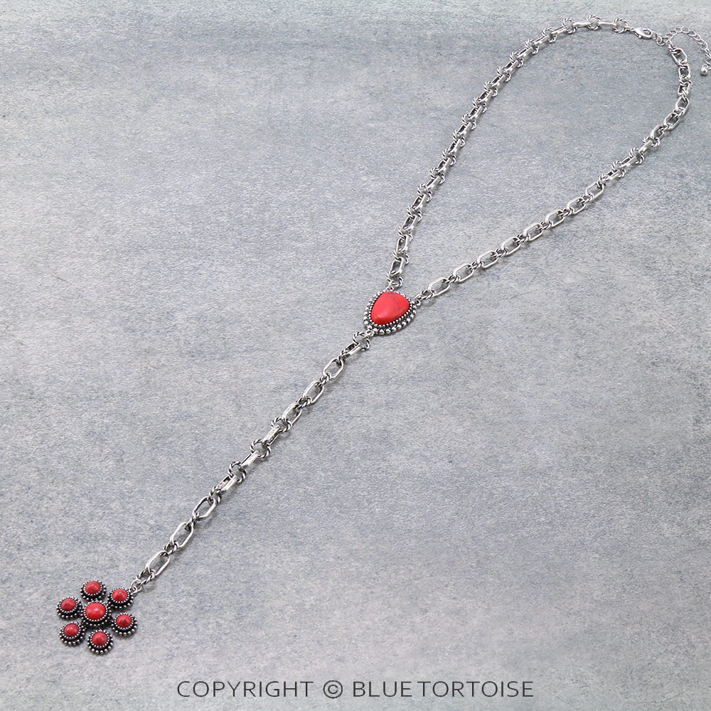 Western Stone Y Necklace