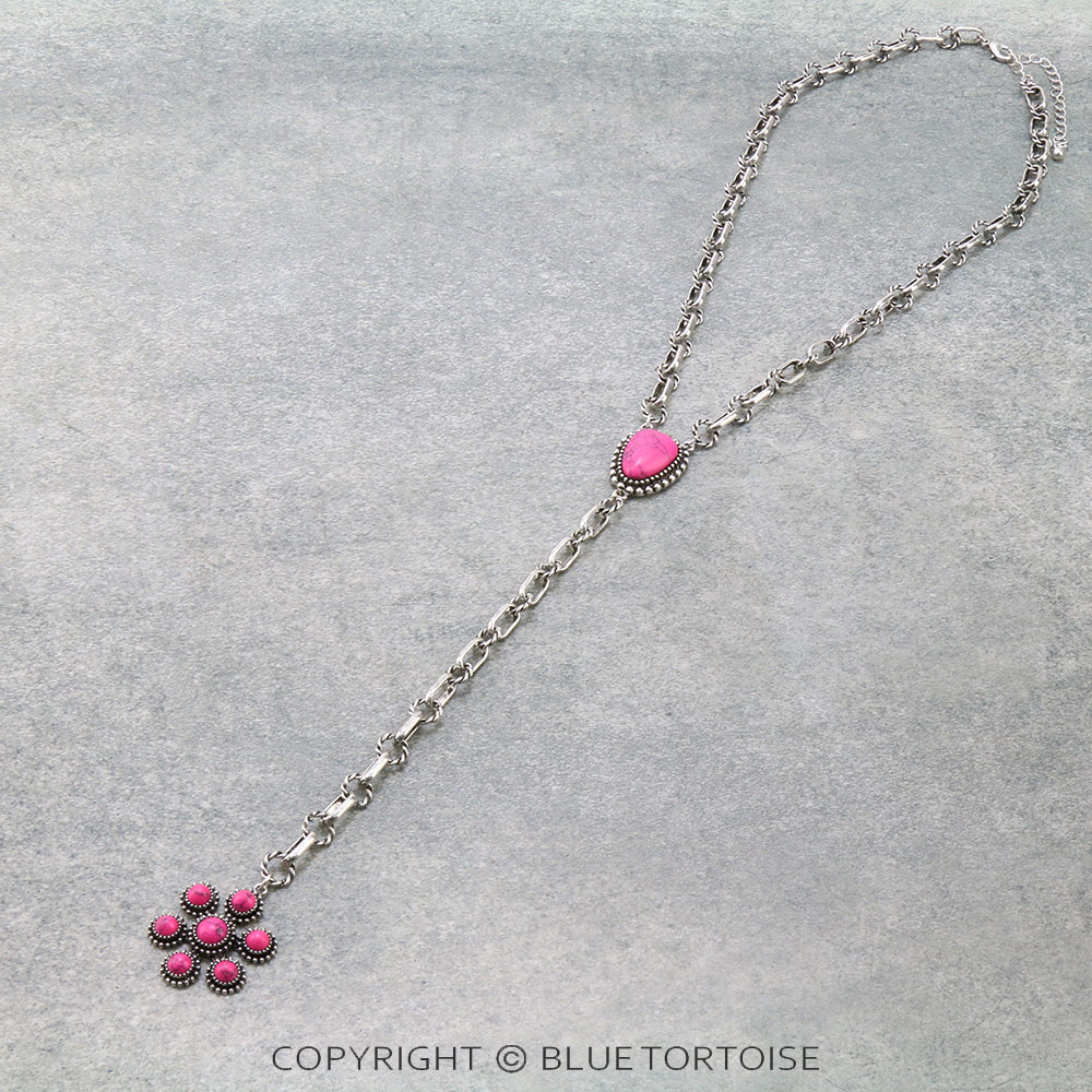 Western Stone Y Necklace