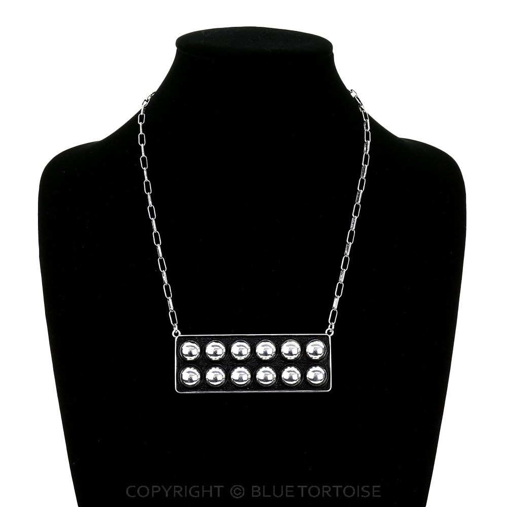 Western Bubble Ball Plate Necklace - Image 2