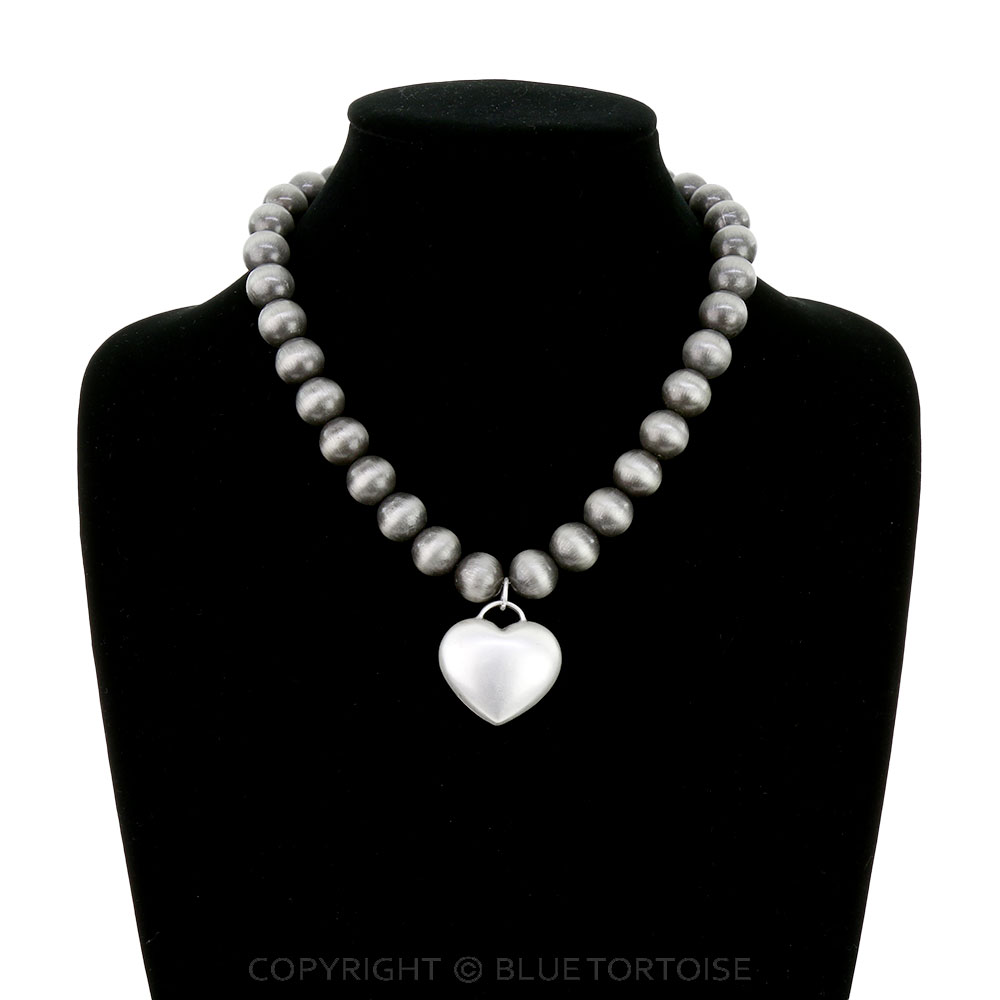 Western Solid Heart Pendant Necklace - Image 2