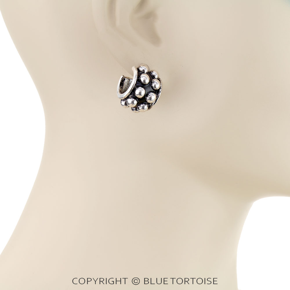 Western Double Bubble Hoop Earrings - Image 2