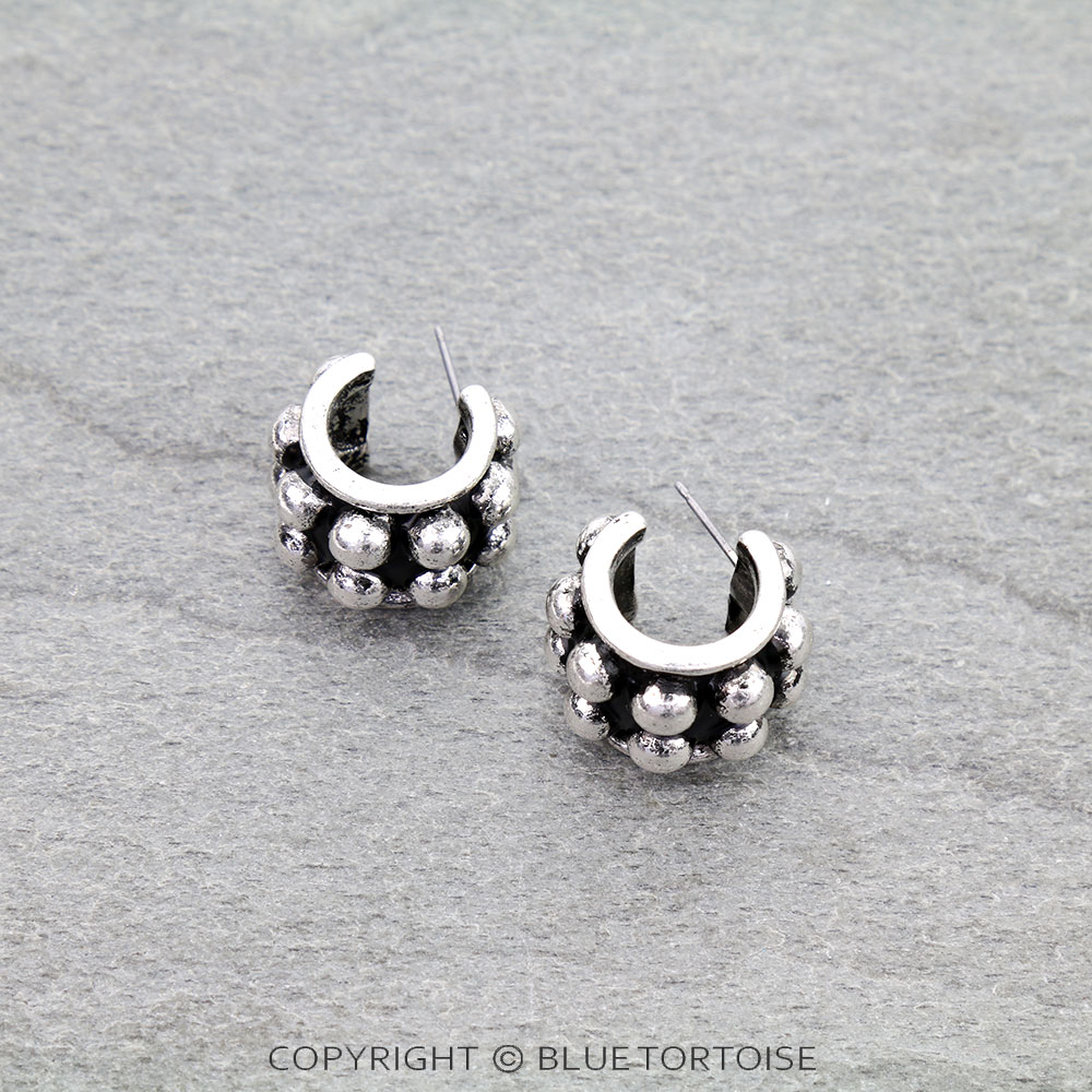 Western Double Bubble Hoop Earrings