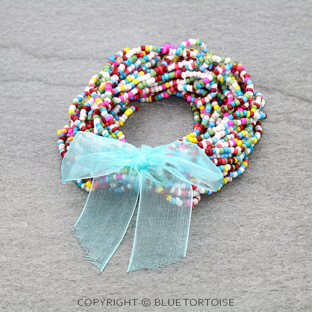 Seed Bead Ribbon Stackable Bracelet