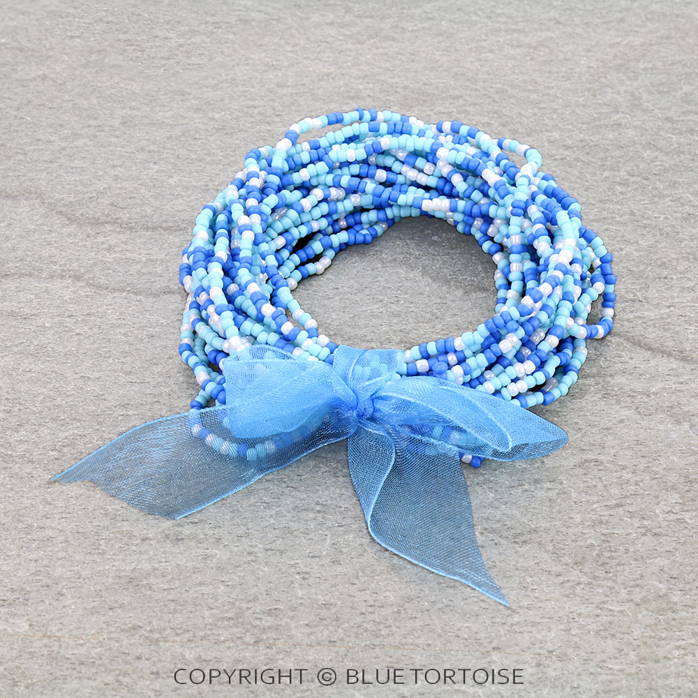 Seed Bead Ribbon Stackable Bracelet