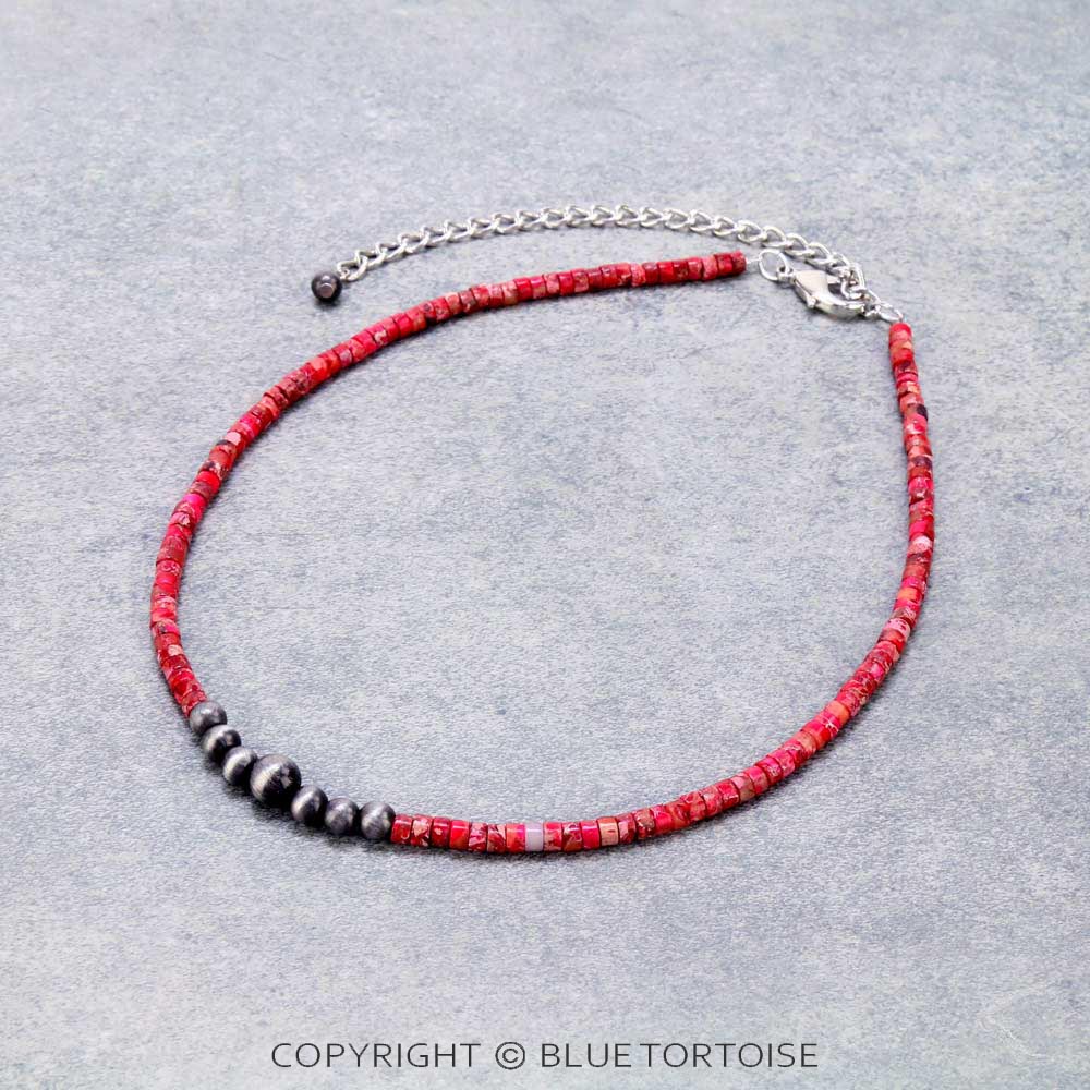15" Long, Tiny 4mm Gemstone Necklace