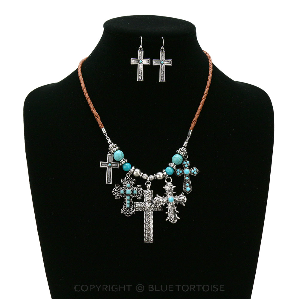 Western Cross Necklace Set - Image 2