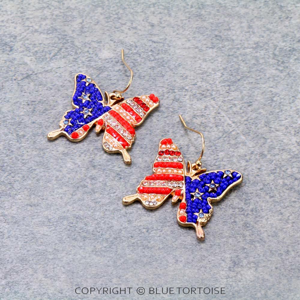 Western Butterfly Dangle Earrings