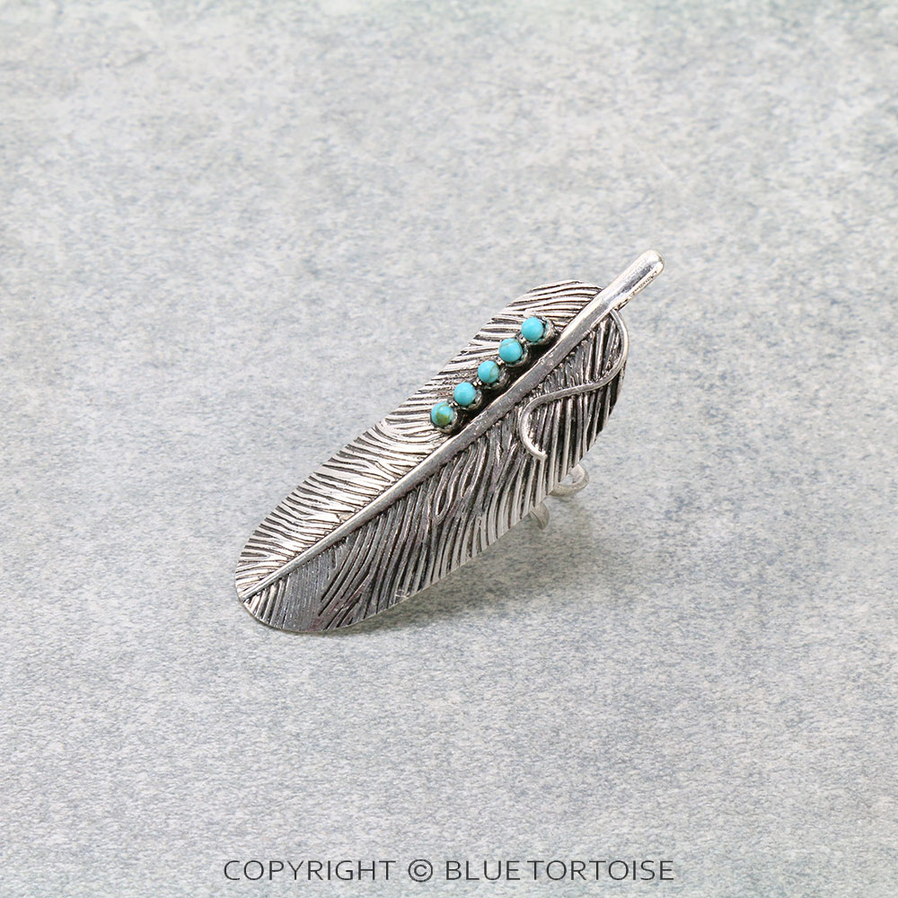 Western Feather Cuff Ring - Image 3