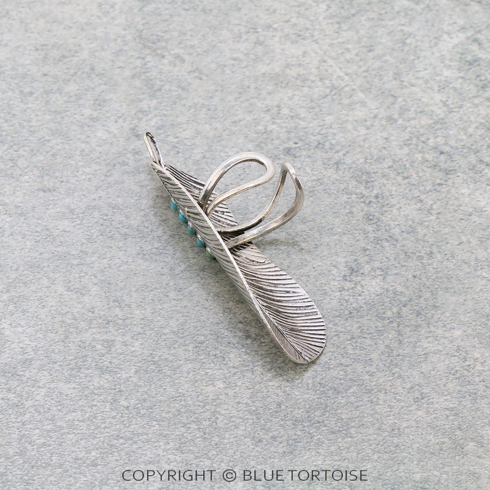 Western Feather Cuff Ring - Image 4