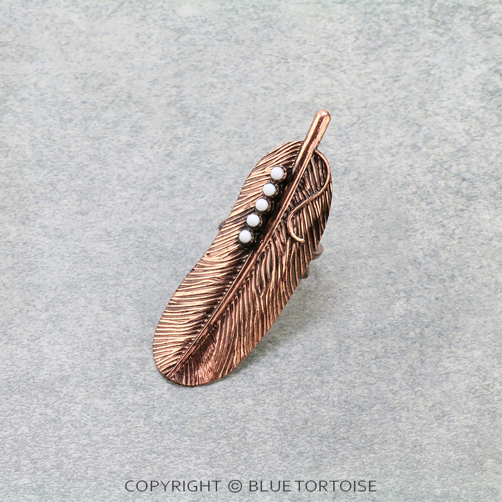 Western Feather Cuff Ring