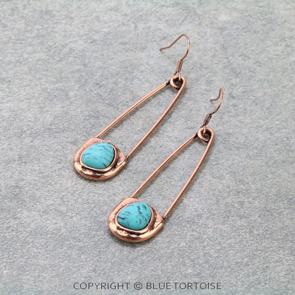 Safety Pin Dangle Earrings