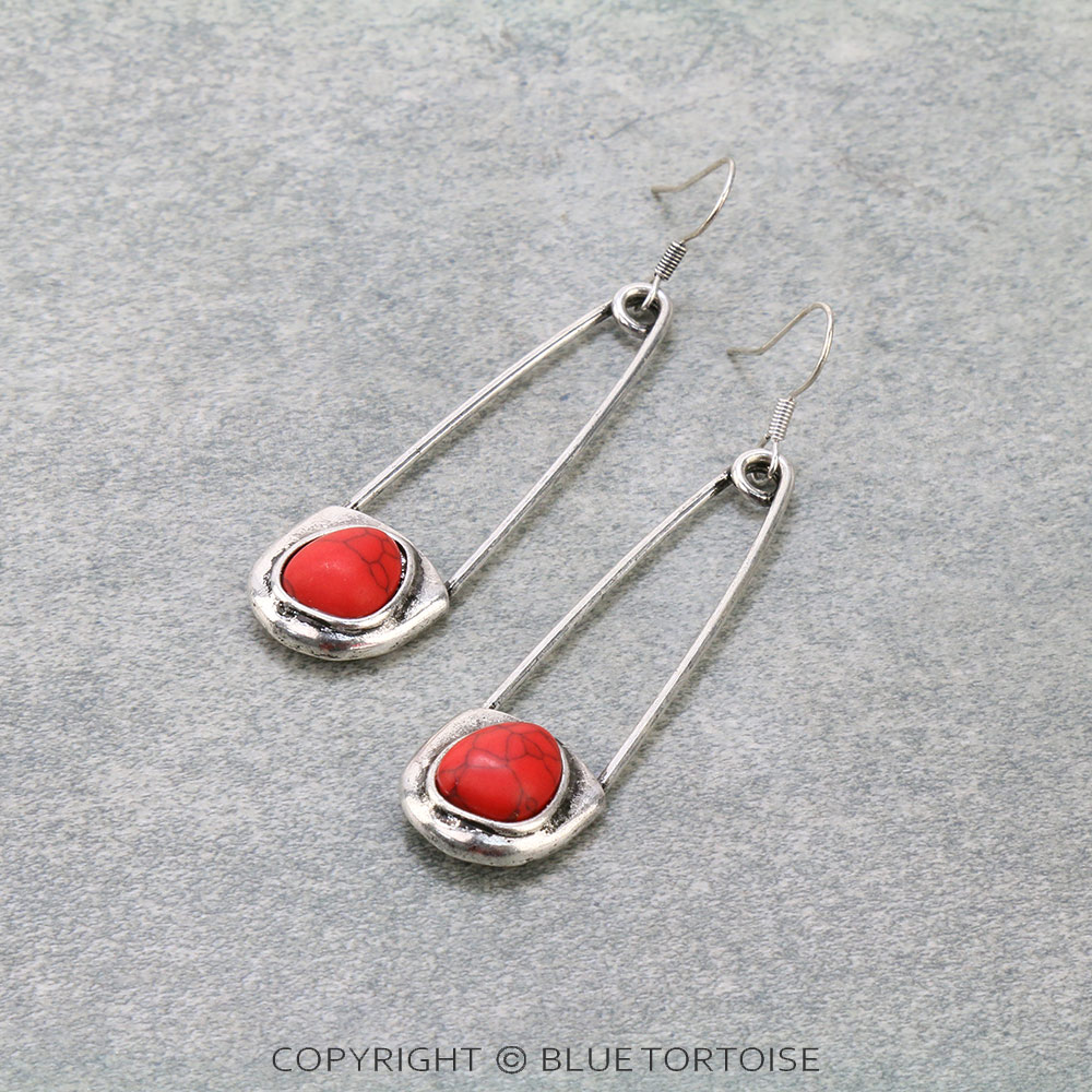 Safety Pin Dangle Earrings