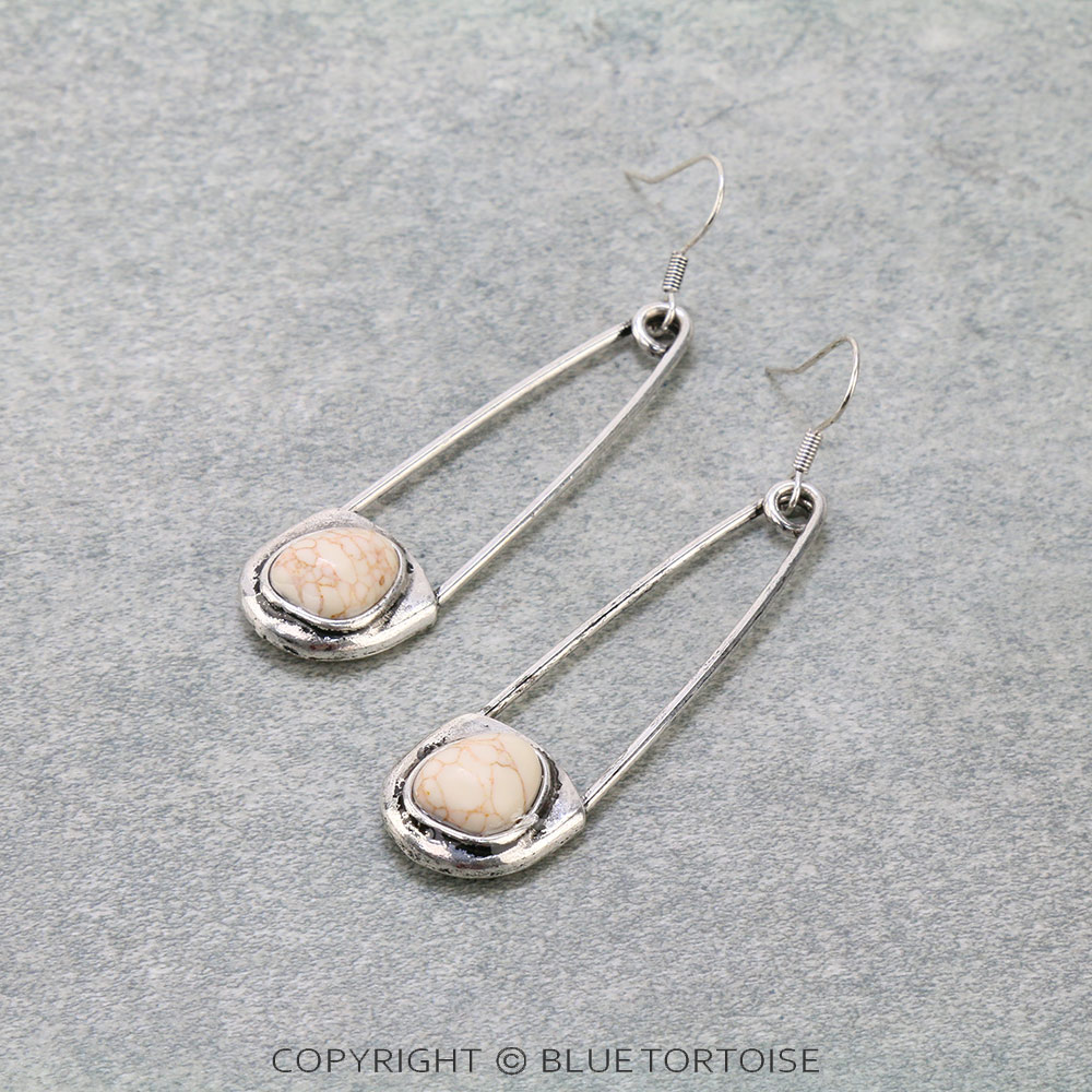 Safety Pin Dangle Earrings