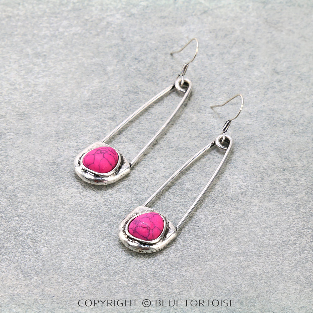 Safety Pin Dangle Earrings