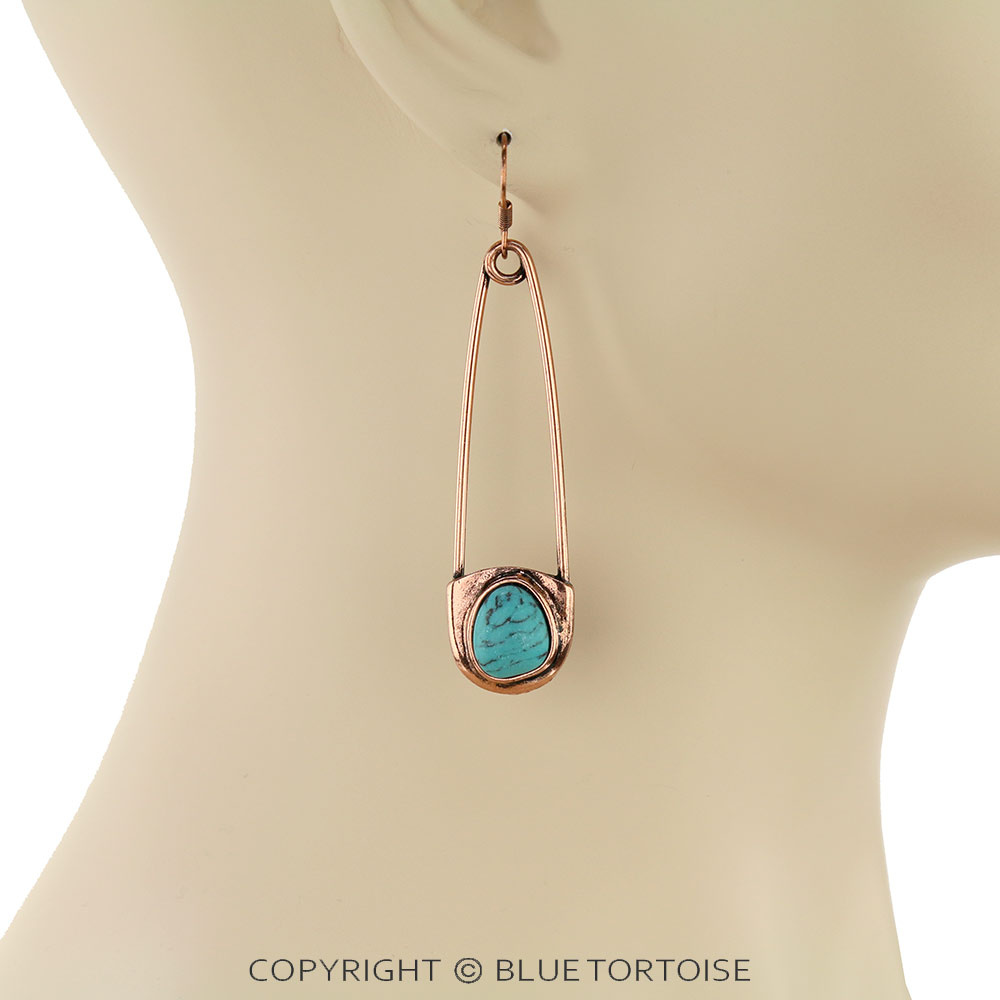 Safety Pin Dangle Earrings - Image 2
