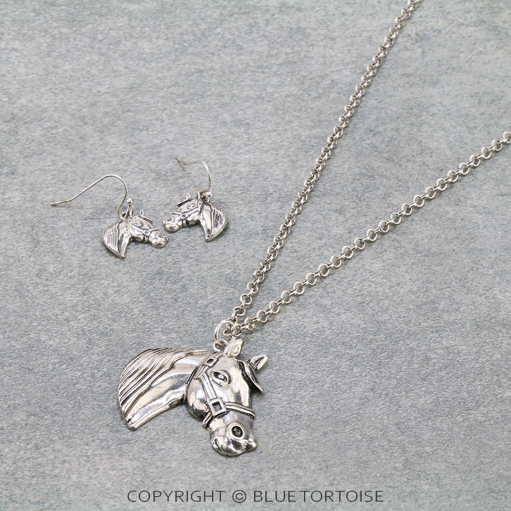 Western Horse Necklace Set