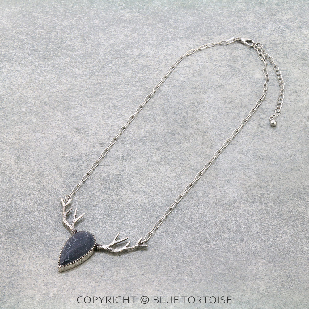 Antler Stone Pendant Necklace