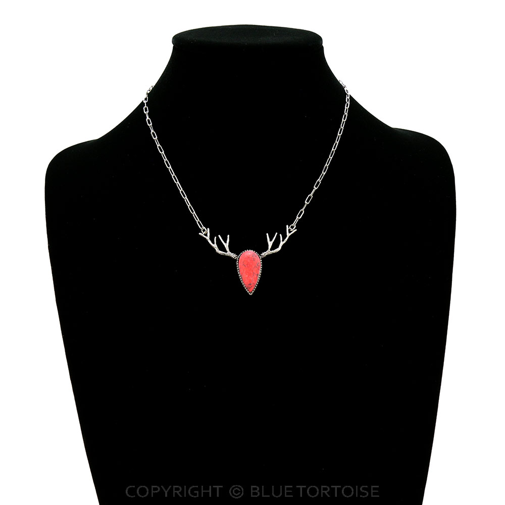 Antler Stone Pendant Necklace - Image 2