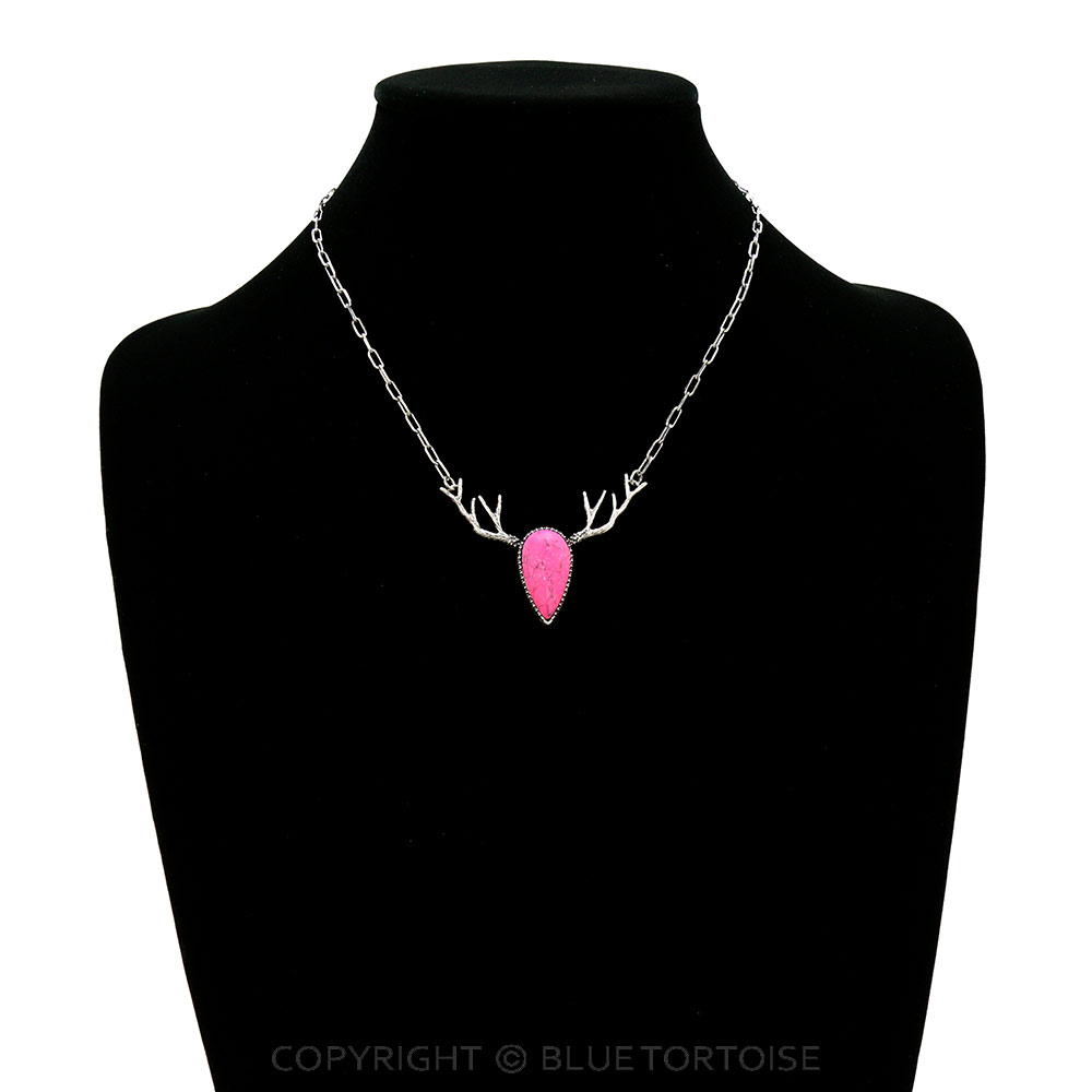 Antler Stone Pendant Necklace - Image 2