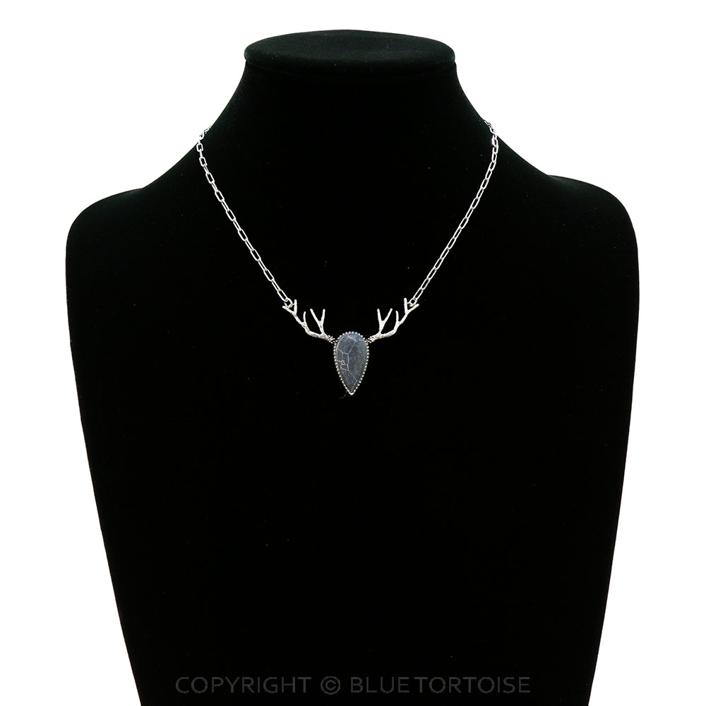 Antler Stone Pendant Necklace - Image 2
