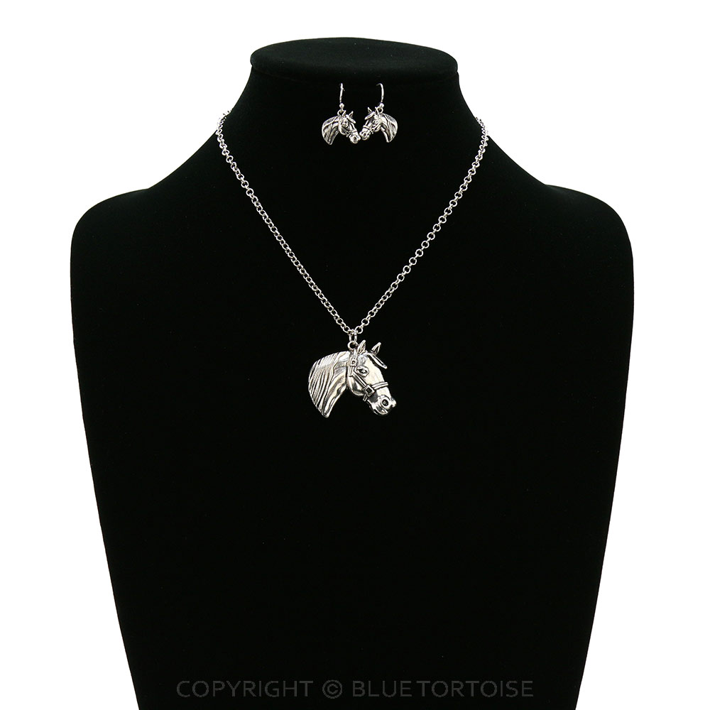 Western Horse Necklace Set - Image 2