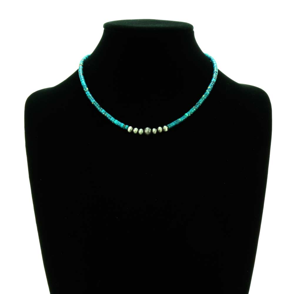 15" Long, Tiny 4mm Gemstone Necklace - Image 2