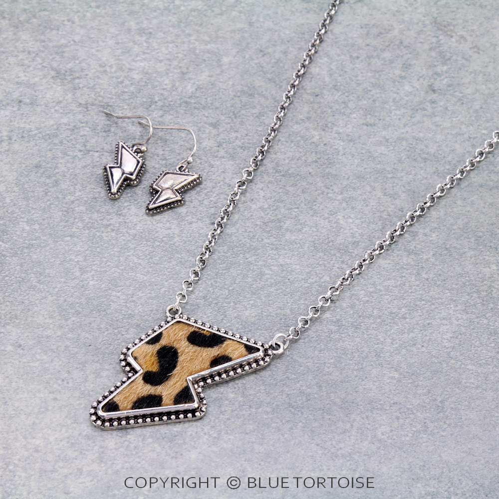 Lightning Design Leopard Necklace Set