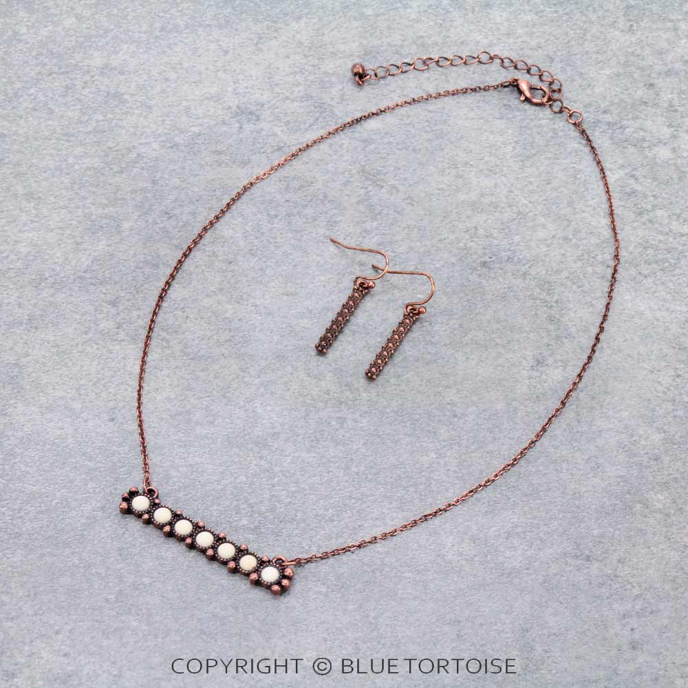 Western Design Copper Necklace Set
