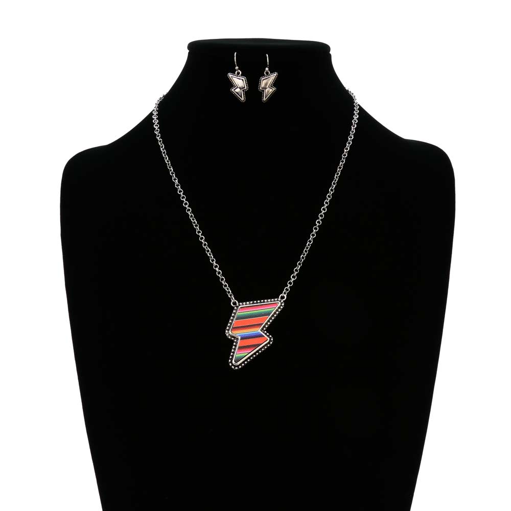 Lightning Design Serape Necklace Set - Image 2