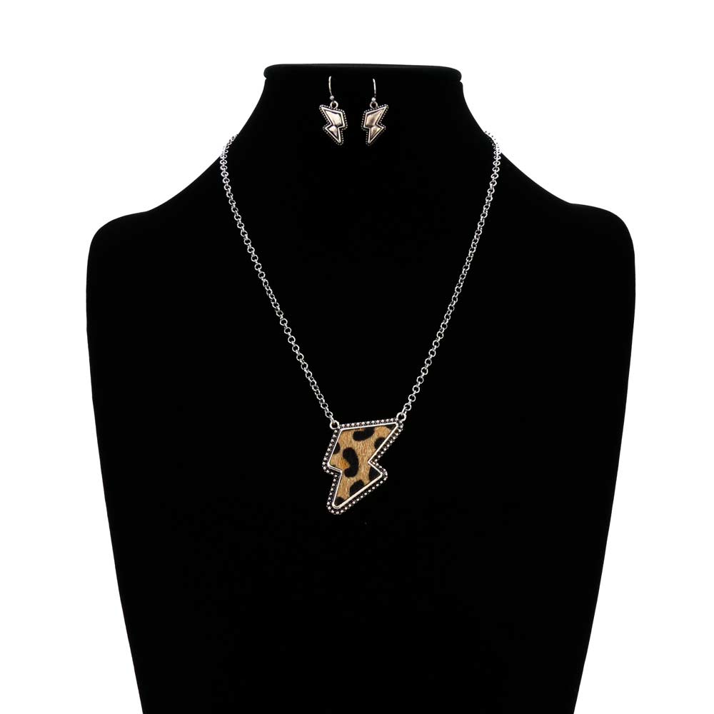 Lightning Design Leopard Necklace Set - Image 2