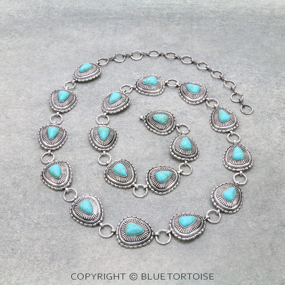 Western Concho with Stone Belt S/M