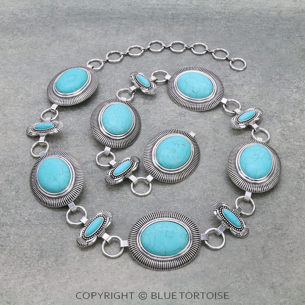 Western Concho with Stone Belt S/M