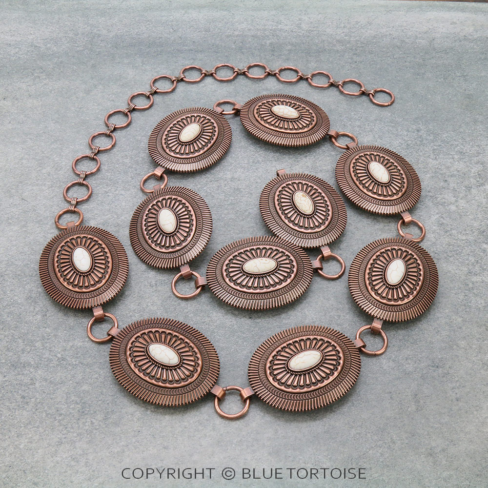 Western Concho with Stone Belt S/M