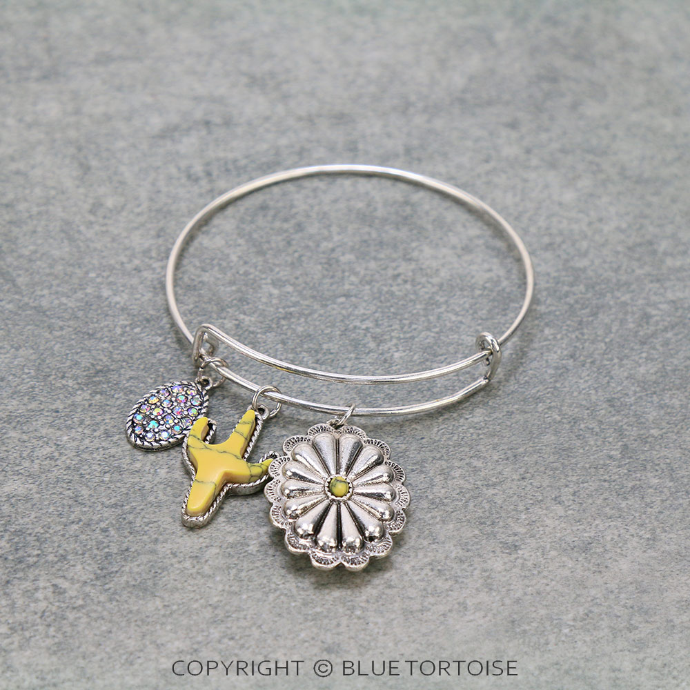 Cactus Charm Adjustable Bangle
